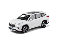 Toyota Highlander metalen model speelgoedbatterijverlichting klinkt 1:32 Wit