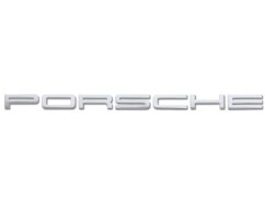 PORSCHE sign with template - black matte (39.5x2.2cm)