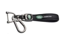 LAND ROVER Chaveiro, couro preto