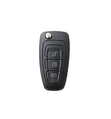 LUXURY key cover for FORD cars white glossy/Chrome