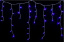 LUMA LED Christmas light rain, 310 LEDs 5m power cable 5m IP44 blue with a timer