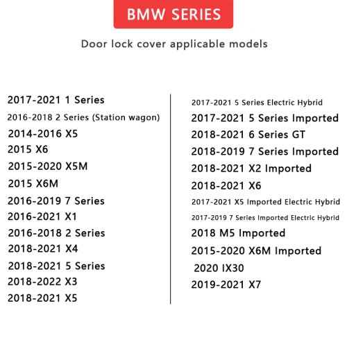 4ks BMW M Ochranný kryt západky dveří - stříbrné