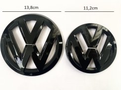 VW Golf 7 SPORTVAN 2016-2018 přední a zadní znak, logo (13,8cm a 11,2cm) - černá lesklá