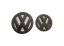 VW GOLF VI MK6 (2010-2013) emblem fram och bak, logotyp (13,9cm a 11,2cm) - svart matt