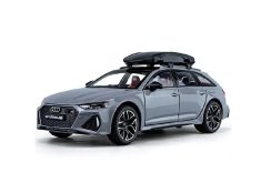AUDI RS6 metal model jucărie baterie lumini sunet 1:24 Gri