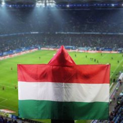 Originálna telová vlajka s kapucňou (150x90cm, 3x5ft) - Maďarsko