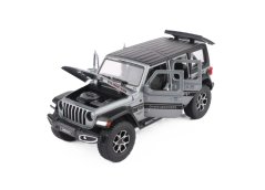 Jeep Rubicon jucărie model metalic lumini cu baterie sunet 1:22 Argint