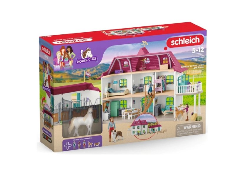 SCHLEICH 42706 Landhuis en stal aan het meer