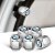 4 pcs BMW valve caps, valve covers silver/chrome
