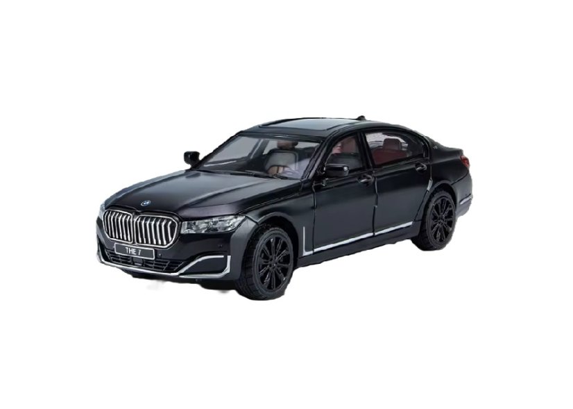 BMW 760 Li metalen model speelgoedbatterijverlichting klinkt 1:24 Zwart