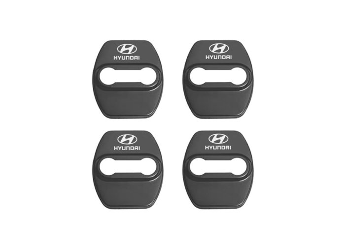 4 peças HYUNDAI A Capa protetora para trava da porta- preto brilhante