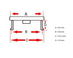 Središnja kapica kotača OPEL 61mm crni 09223038HX 09223039HY 09223040HZ 09223041JA