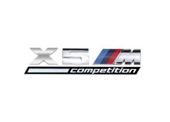 BMW X 5 competition Schriftzug 170mm silber