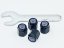 4 pcs LANCIA valve caps, black valve covers