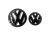 VW PASSAT B6 (2007-2011) emblem fram och bak, logotyp (15,5cm och 11,3 cm) - blank svart