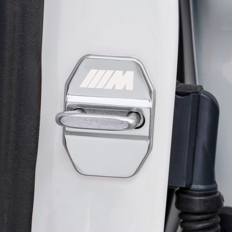 4 pcs BMW M Protective cover for the door latch- silver
