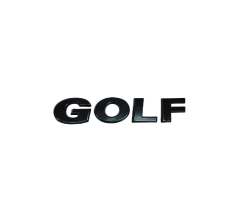 GOLF inscription - black glossy 122mm