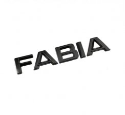 FABIA inscription - black glossy 138mm