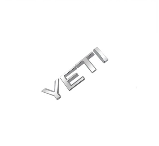 Napis YETI - chrom błyszczący 100mm