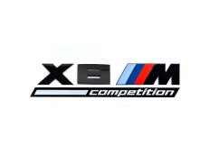 BMW X 6 competetion lettering 170mm black