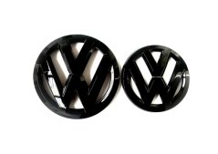 VW TOUAREG (2016-2018) front and rear badge, logo (16cm and 13cm) - glossy black