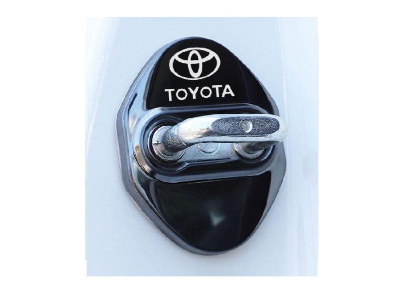 4 pcs TOYOTA Protective cover for the door latch- black glossy