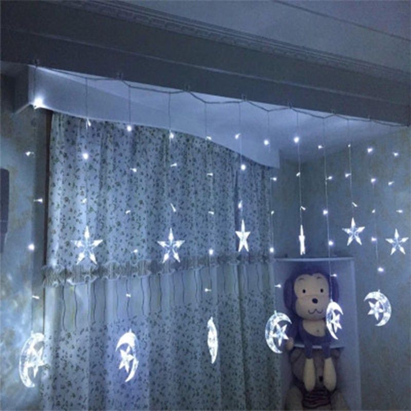 LUMA LED 138 LED light chain, hinge stars and months 3m - cable 1.5m, cold white