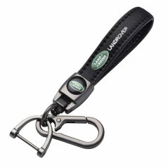 LAND ROVER Chaveiro, couro preto