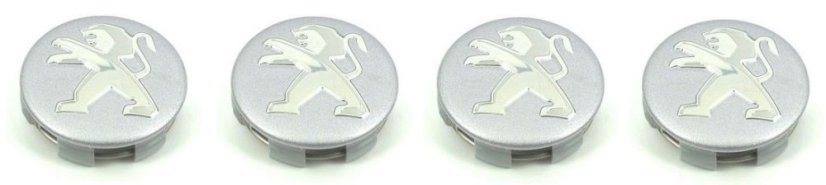 4pcs Wheel center caps PEUGEOT 60mm silver chrome 542183