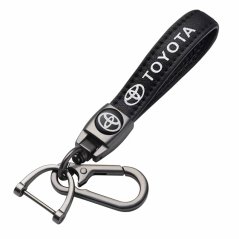 TOYOTA Chaveiro, couro preto