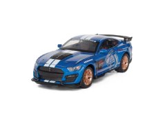 Ford Mustang Shellby GT500 kovový model hračka na baterie světla zvuk 1:24 Modrá