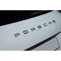 PORSCHE  list z szablonem - chromowy (39,5x2,2cm)