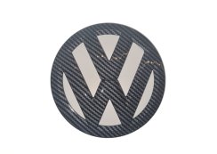 VW GOLF V (2003-2010) prednja oznaka, logo (12,8 cm) - crna karbonska vlakna