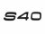Volvo S40 rear trunk lid lettering - glossy black (12.3cm)