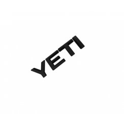 Επιγραφή YETI - μαύρο γυαλιστερό 100 χλστ