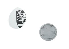 Wheel center cap PORSCHE 76mm silver black 993361303119A1