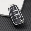 LUXURY key cover for AUDI cars black glossy/chrome