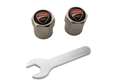 2 pcs DUCATI  valve caps, silver valve covers