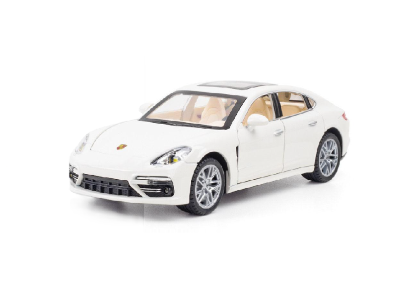 Porsche Panamera metal model toy battery lights sound 1:24 Black