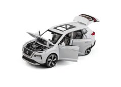 Nissan X-Trail speelgoed metalen model verlichting op batterijen geluid 1:32 Grijs