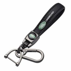 LAND ROVER key fob, keychain black leather