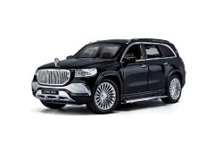 Mercedes Benz Maybach GLS 600 metalen model speelgoedbatterijverlichting klinkt 1:24 Zwart