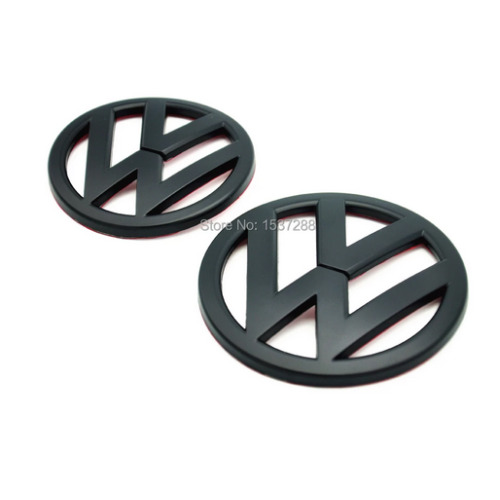 VW SCIROCCO (2009-2014) front and rear emblem, logo (11cm and 9cm) - matte black