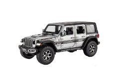 Jeep Rubicon jucărie model metalic lumini cu baterie sunet 1:22 Argint