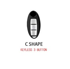 LUXURY key cover for NISSAN cars black glossy/chrome