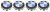 4pcs Wheel center caps BMW 68mm blue 36136783536