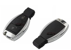 2 button remote key blank with emergency key blade MERCEDES BENZ