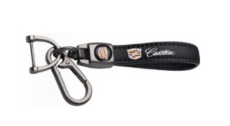 CADILLAC key fob, keychain black leather