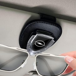OPEL Soporte de cuero para gafas para la pantalla, soporte para gafas - cuero negro