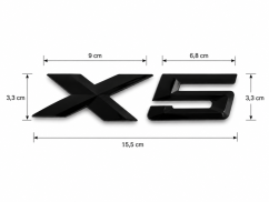BMW X5 lettering on the rear trunk lid - glossy black